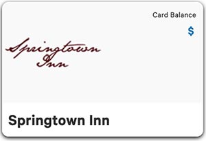 Springtown Inn gift card